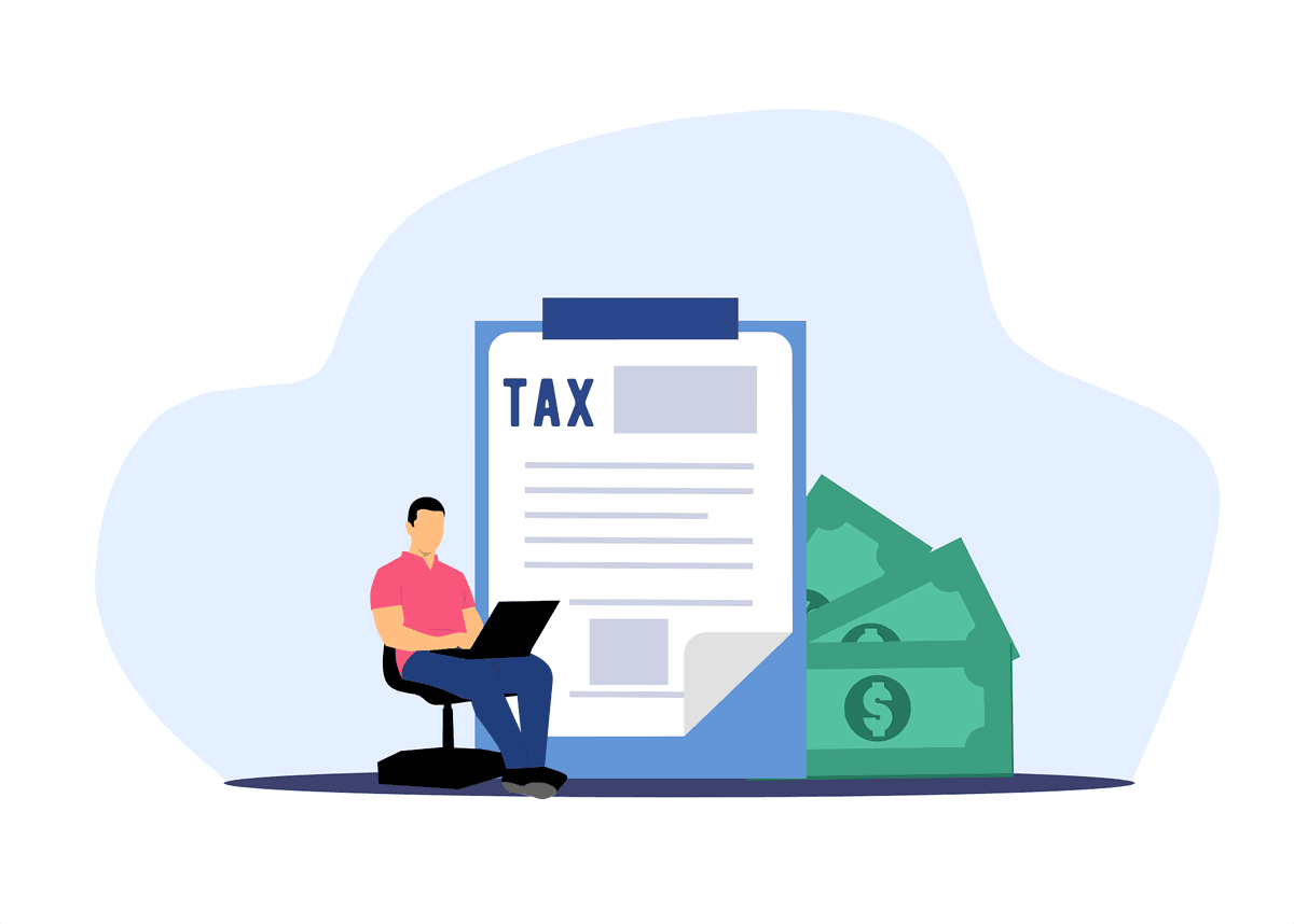 Tax return illustration